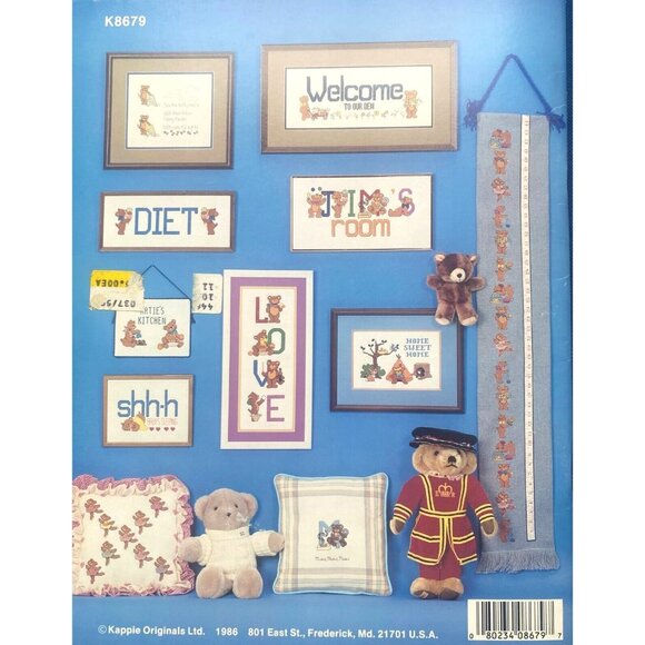 Alpha Bears 26 Designs 12 Projects Cross Stitch and Needle Point - Picture 3 of 4